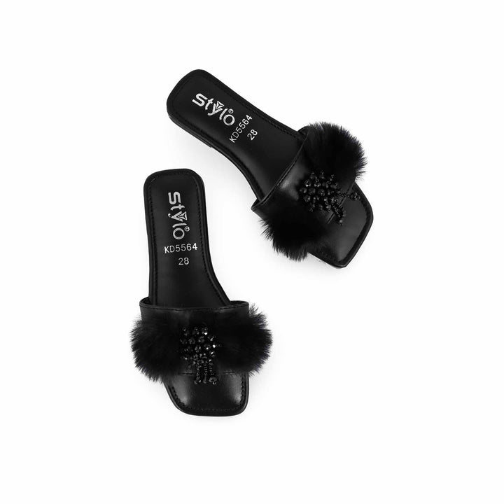 Girls Black Formal Slipper KD5564