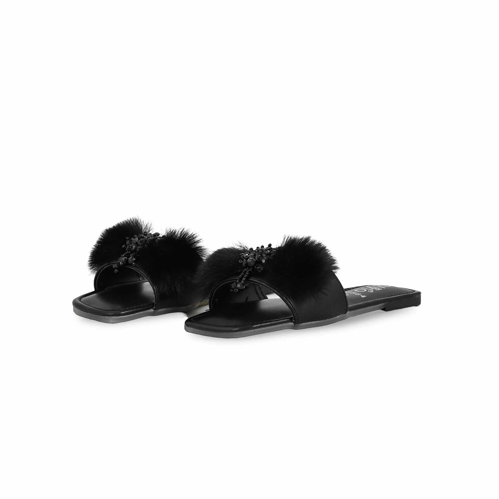 Girls Black Formal Slipper KD5564