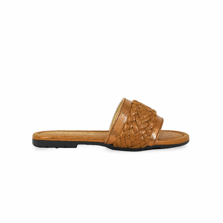 Girls Brown Casual Slipper KD5567
