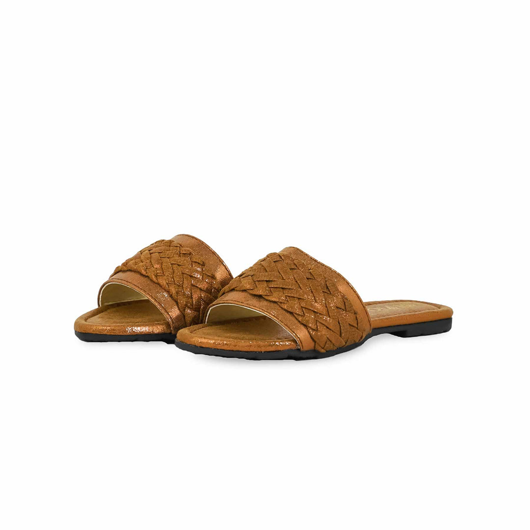 Girls Brown Casual Slipper KD5567