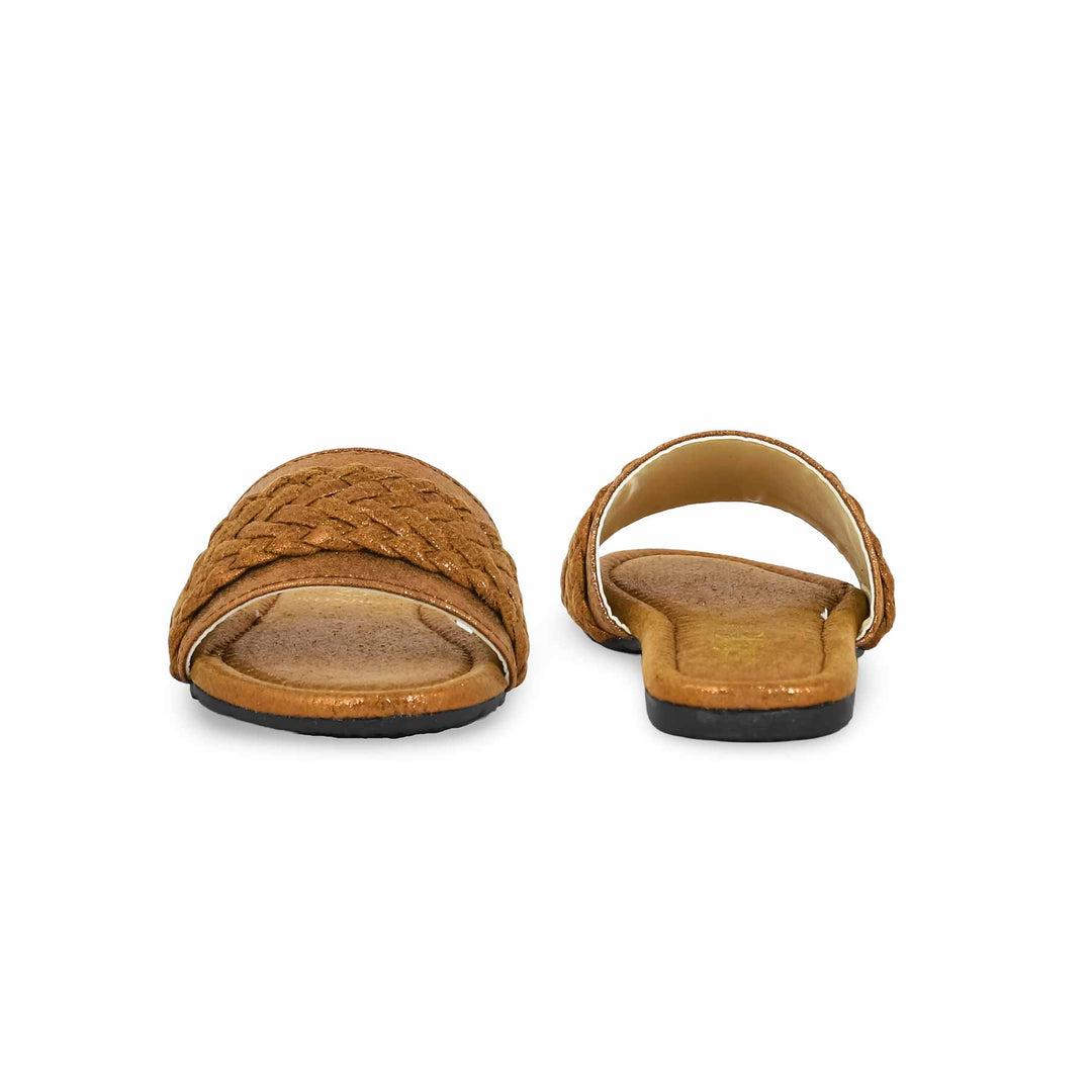 Girls Brown Casual Slipper KD5567