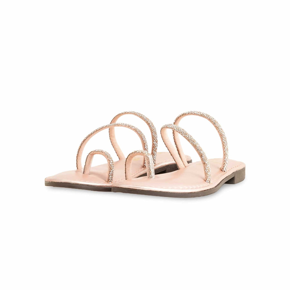 Girls Peach Fancy Slipper KD5590