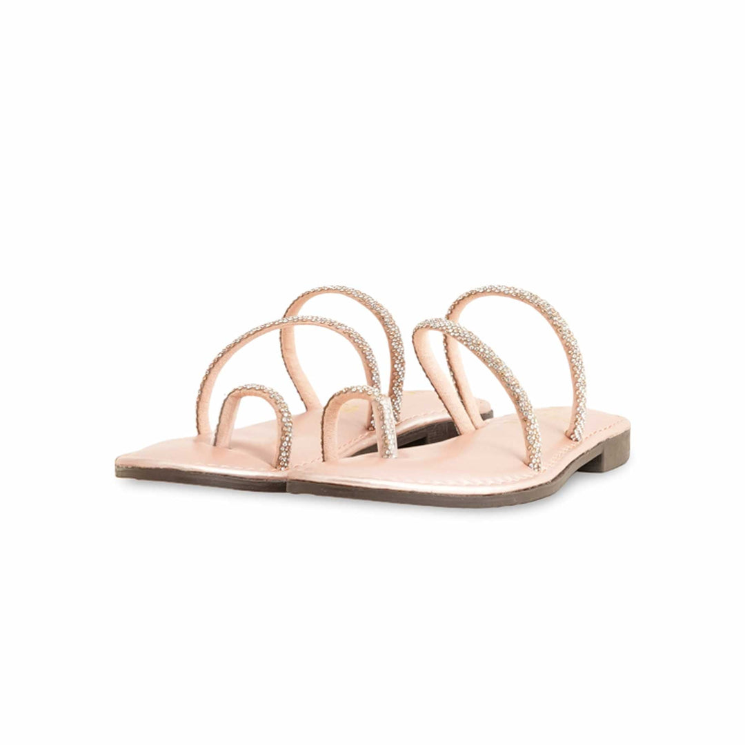 Girls Peach Fancy Slipper KD5590