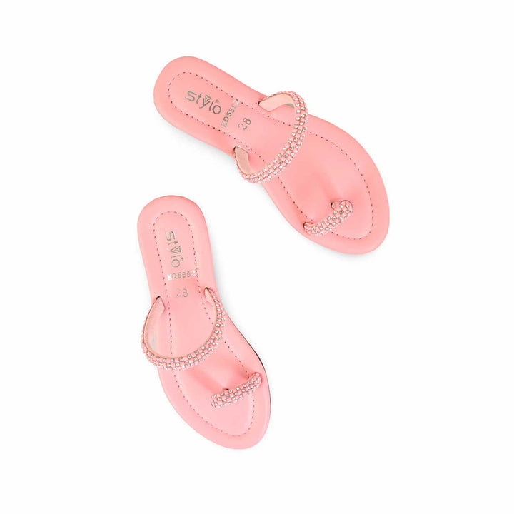 Girls Pink Formal Slipper KD5592