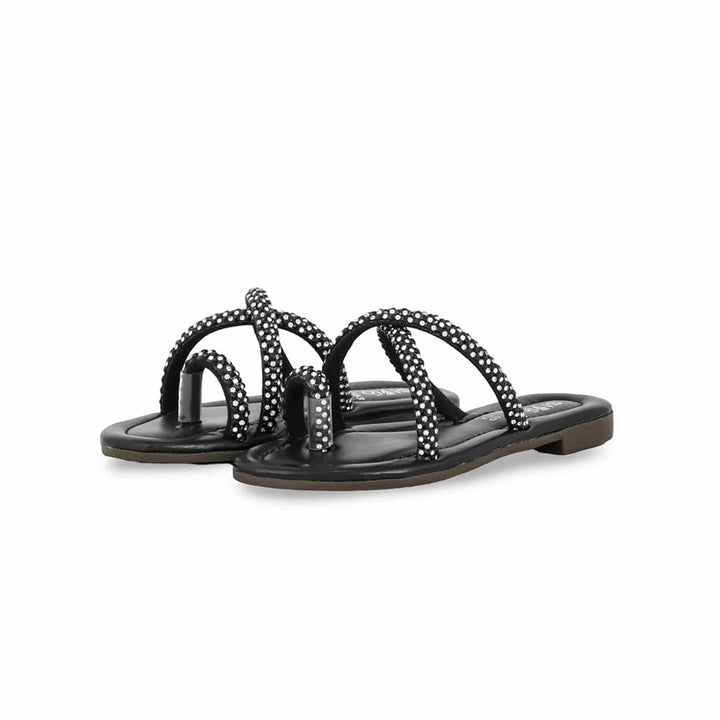 Girls Black Formal Slipper KD5593