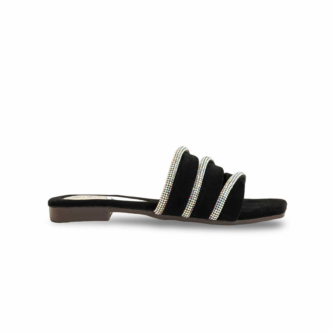 Girls Black Formal Slipper KD5595