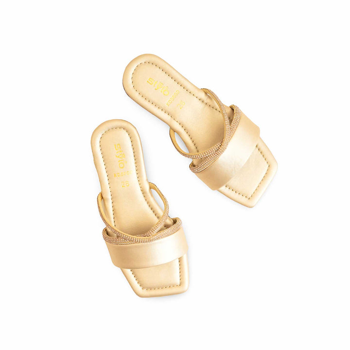 Girls Golden Formal Slipper KD5600