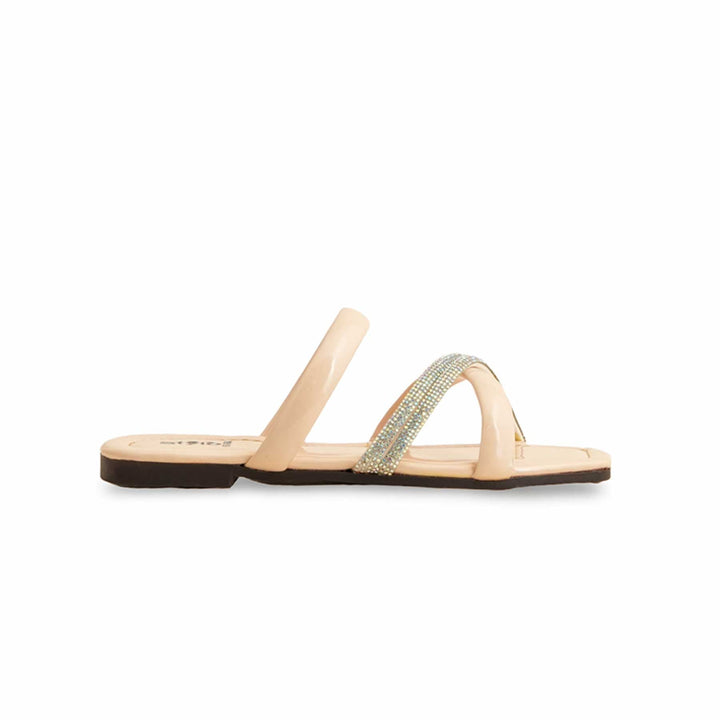 Girls Cream Formal Slipper KD5603