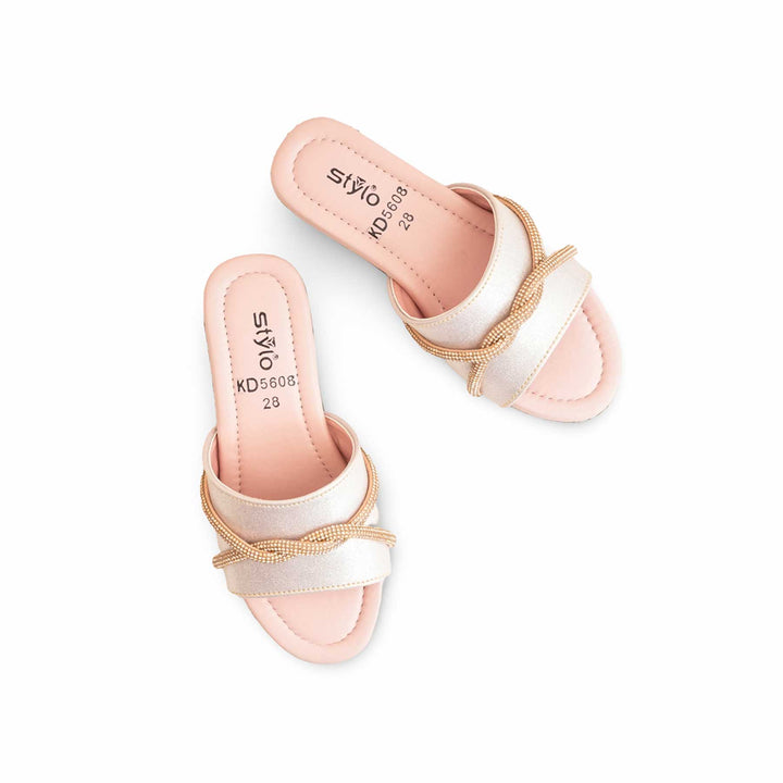 Girls Pink Formal Slipper KD5608