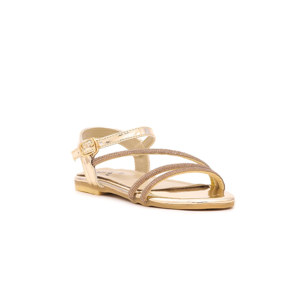 Girls Golden Fancy Sandal KD7678