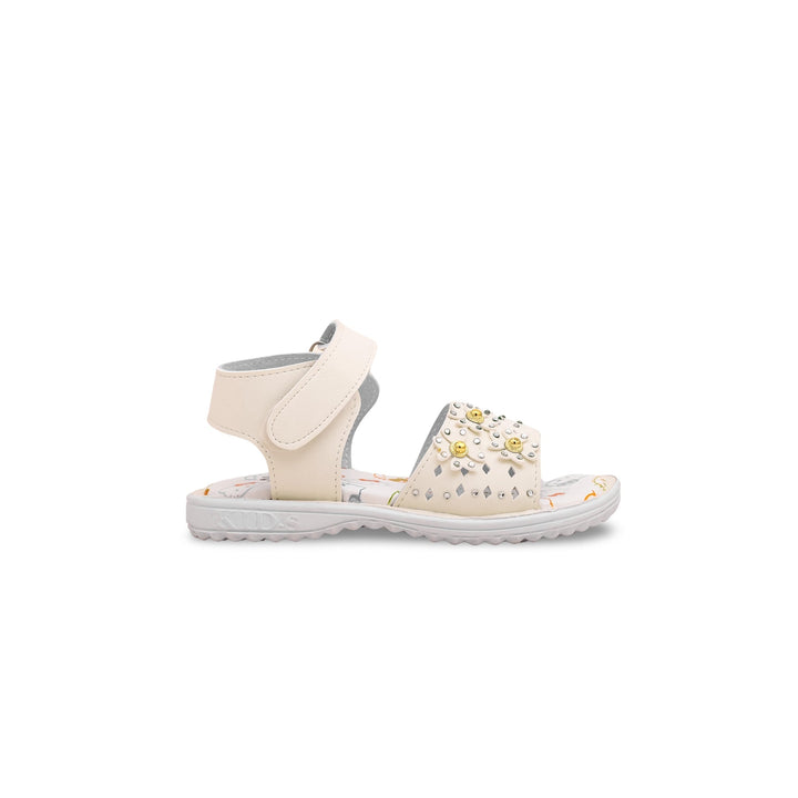 Girls Cream Casual Sandal KD7783