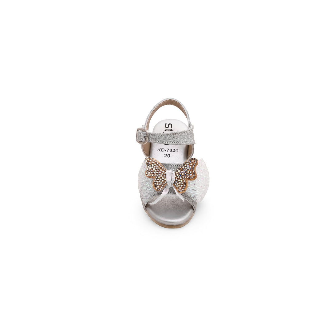 Girls Silver Fancy Sandal KD7824