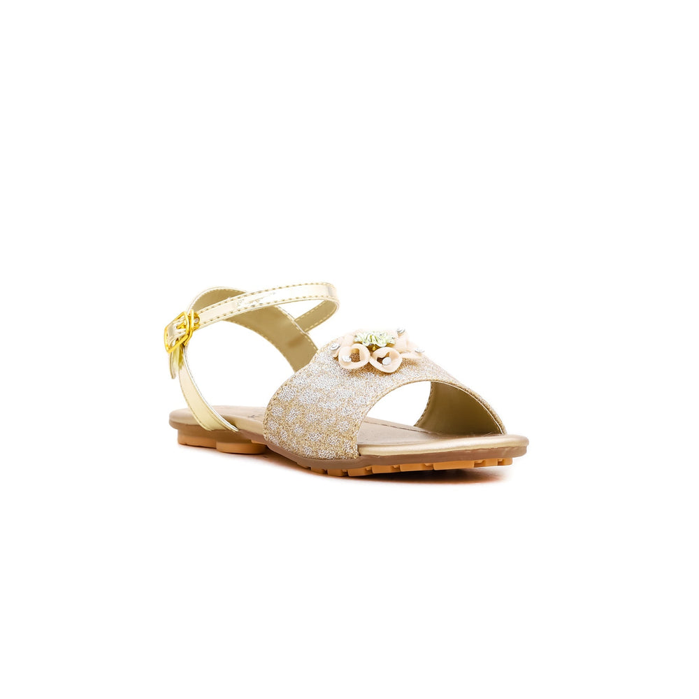 Girls Golden Fancy Sandal KD7845