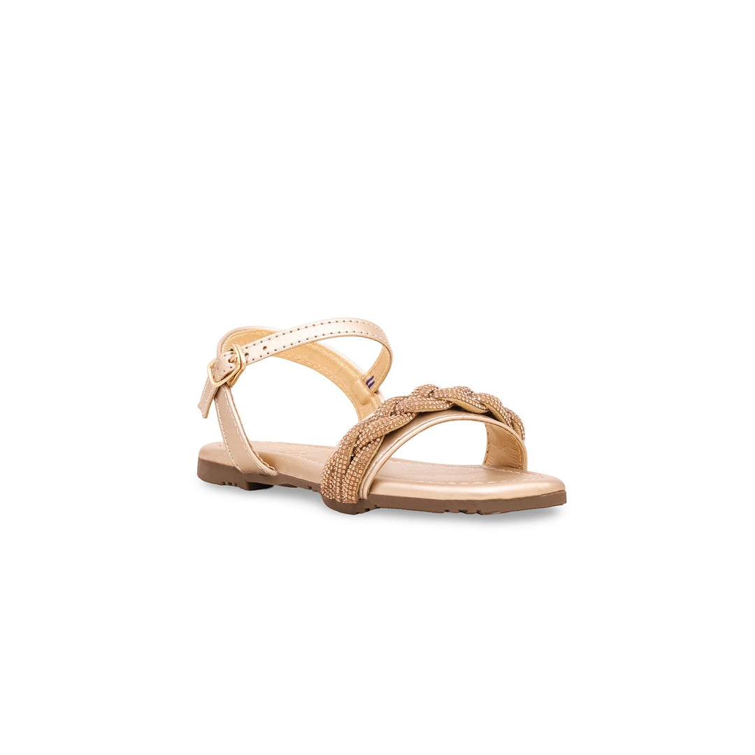 Girls Golden Formal Sandal KD7868