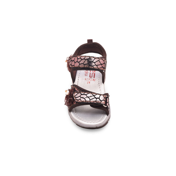 Girls Brown Casual Sandal KD7870