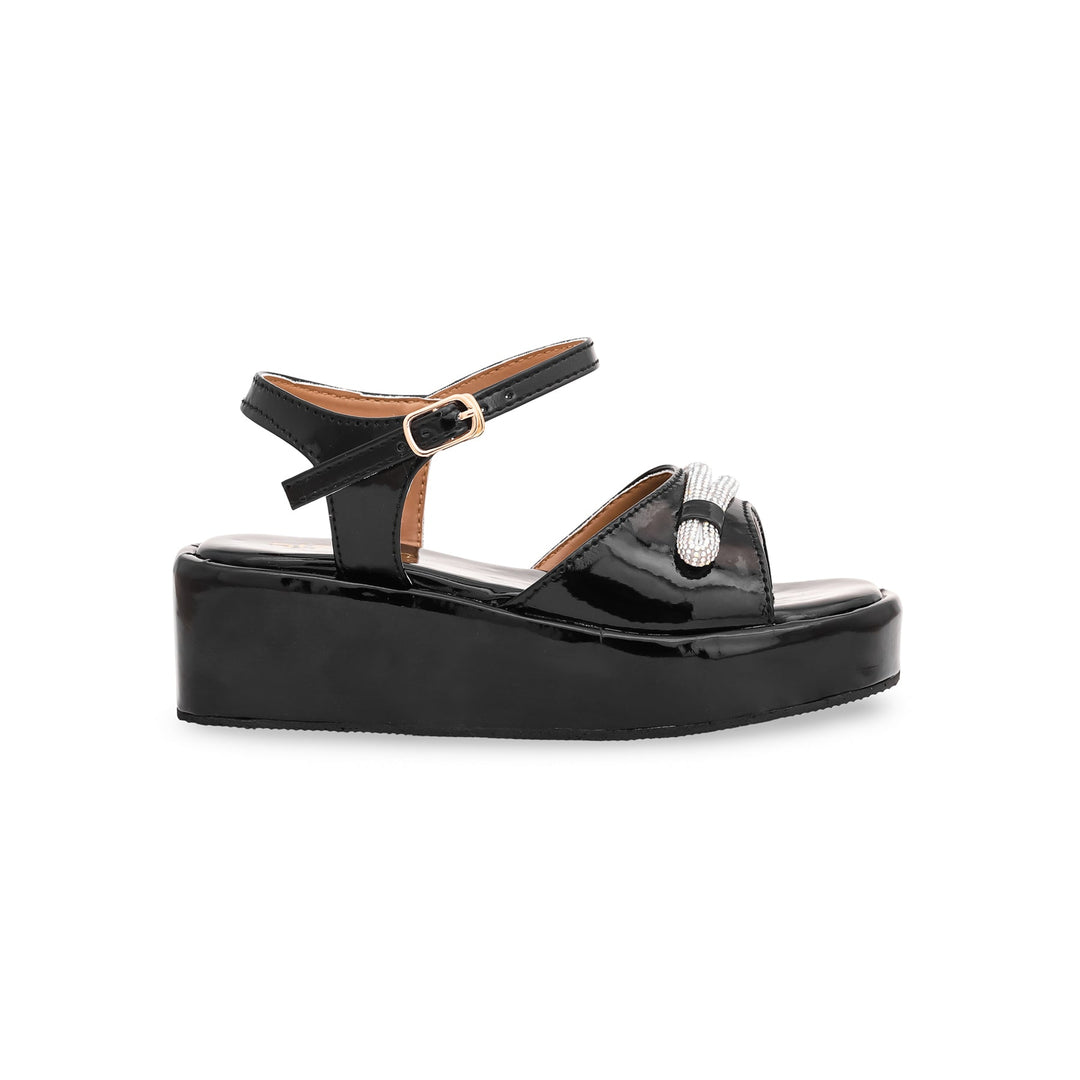 Girls Black Formal Sandal KD7976