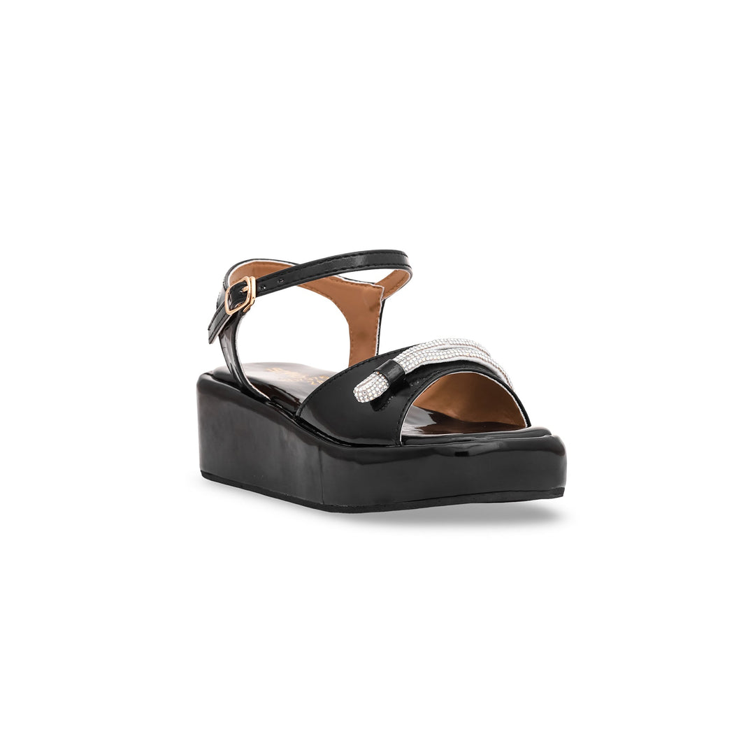 Girls Black Formal Sandal KD7976