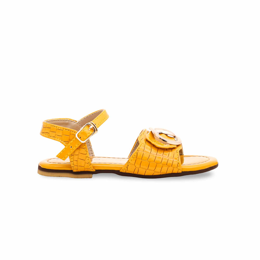 Girls Yellow Formal Sandal KD7993