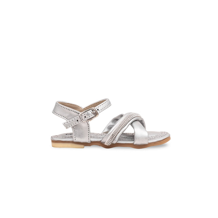 Girls Silver Formal Sandal KD7998