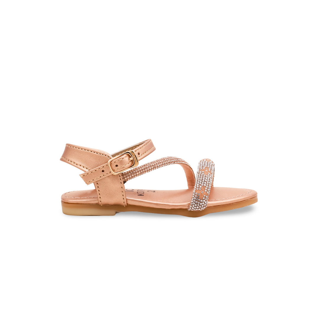 Girls Peach Fancy Sandal KD7999