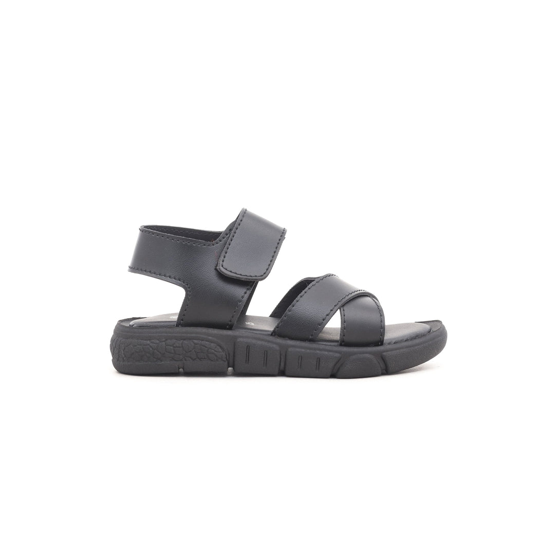 Boys Black Formal Sandal KD9306