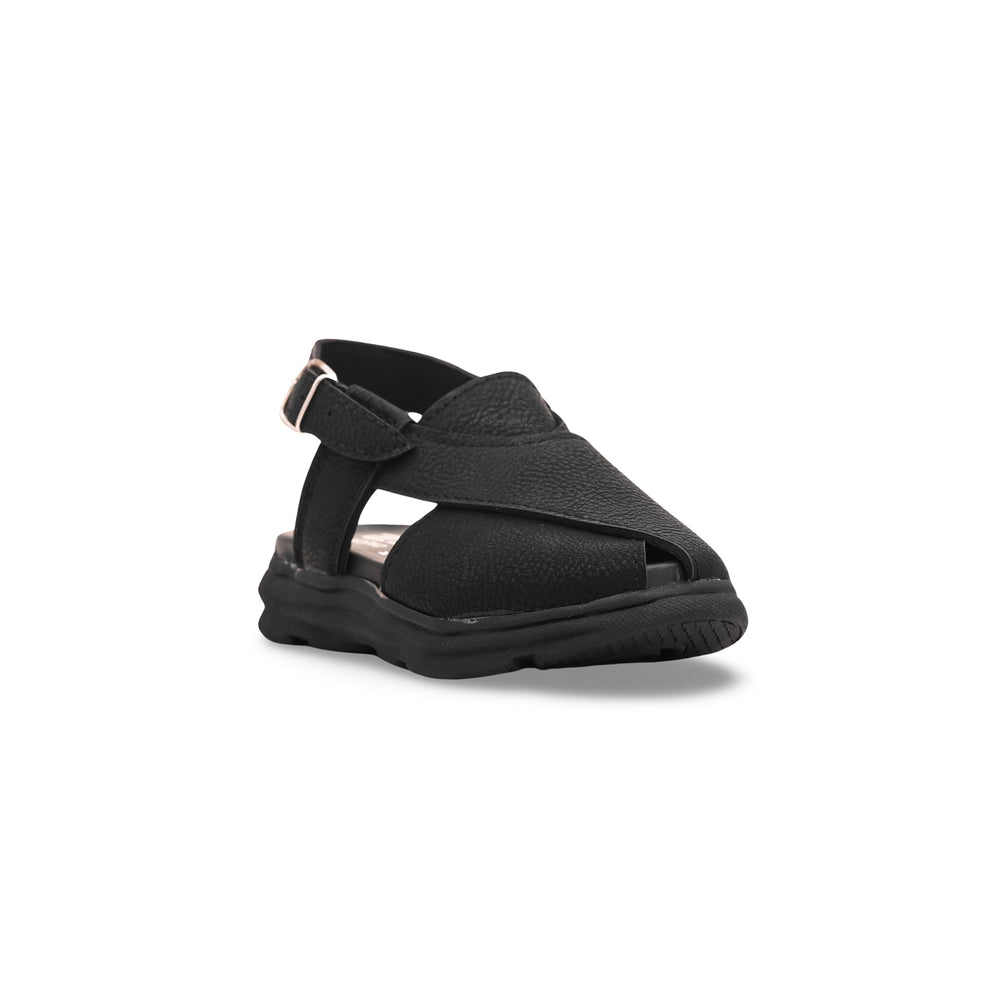 Boys Black Peshawari Chappal KD9456