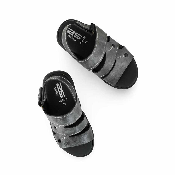 Boys Grey Formal Sandal KD9470