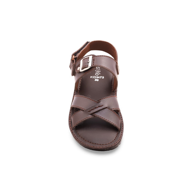 Boys Brown Formal Sandal KD9473