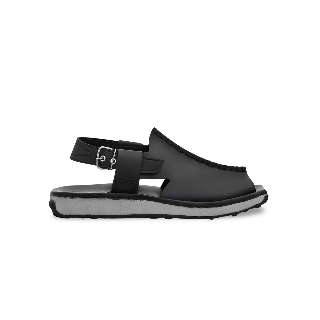 Boys Black Peshawari Chappal KD9521