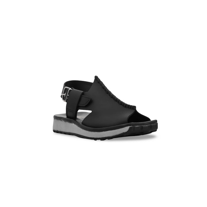 Boys Black Peshawari Chappal KD9521