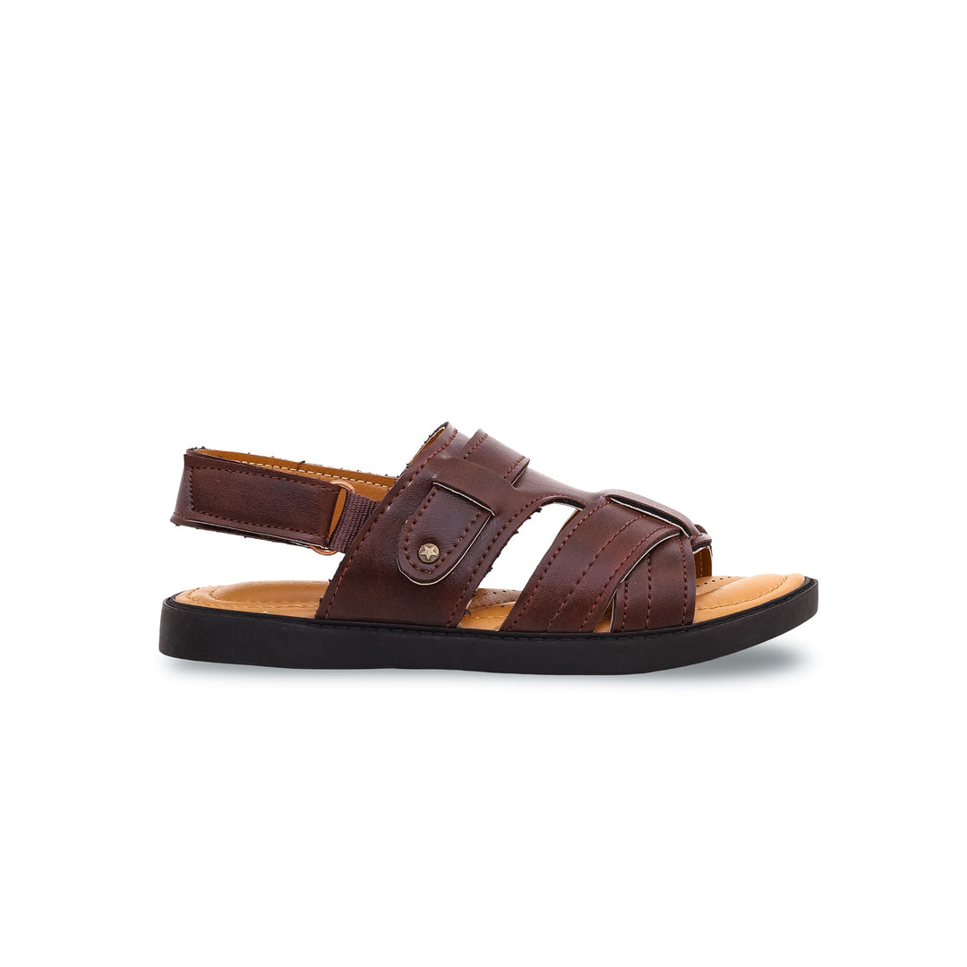 Boys Brown Formal Sandal KD9551