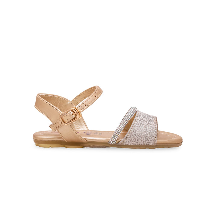 Girls Golden Fancy Sandal KD9591