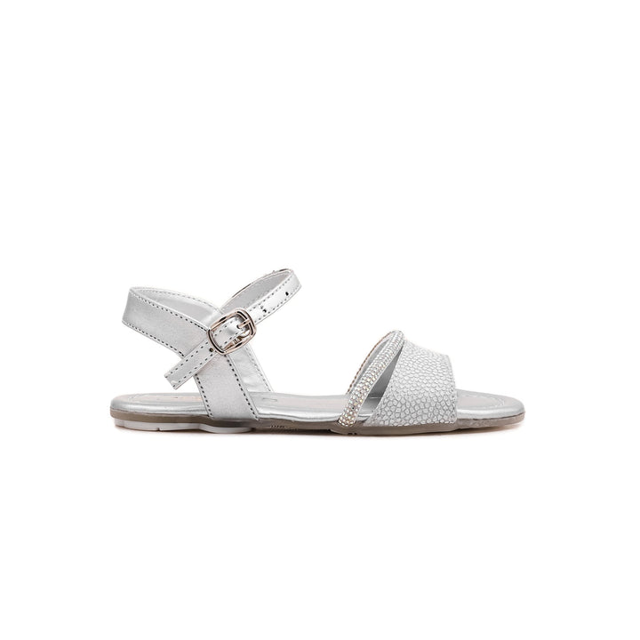 Girls Silver Fancy Sandal KD9591