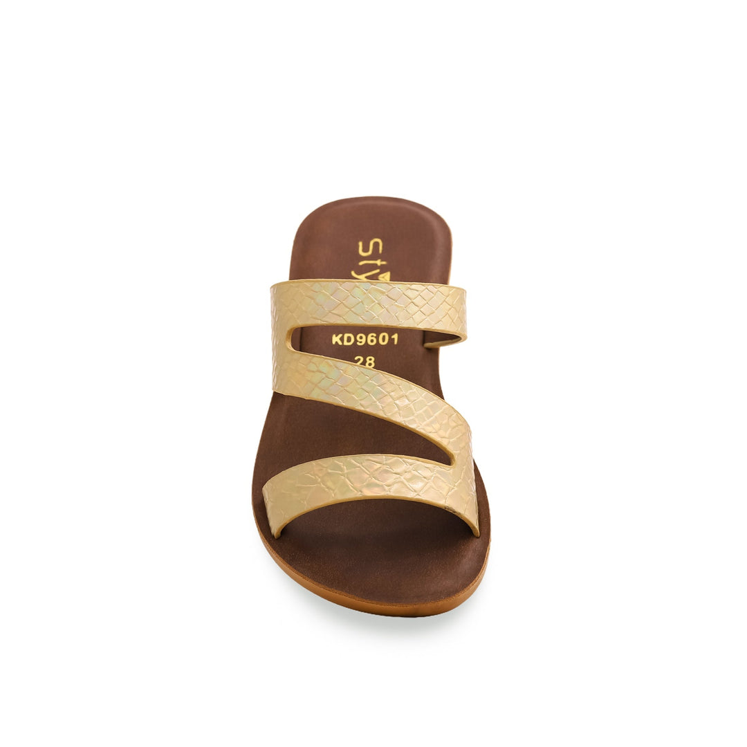 Girls Golden Casual Slipper KD9601