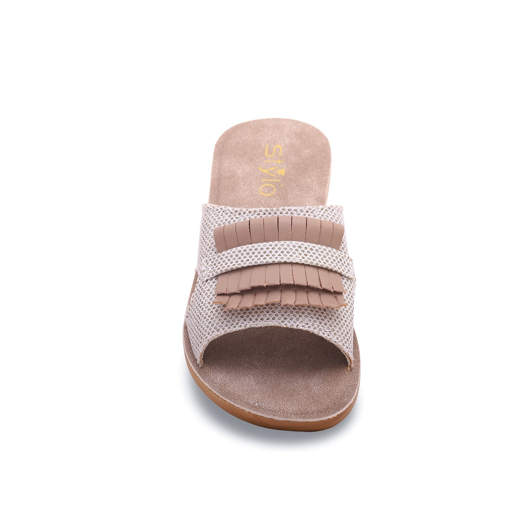 Girls Beige Casual Slipper KD9603