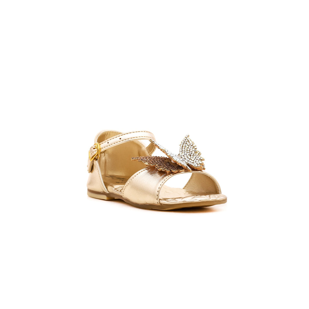 Girls Golden Formal Sandal KD9620