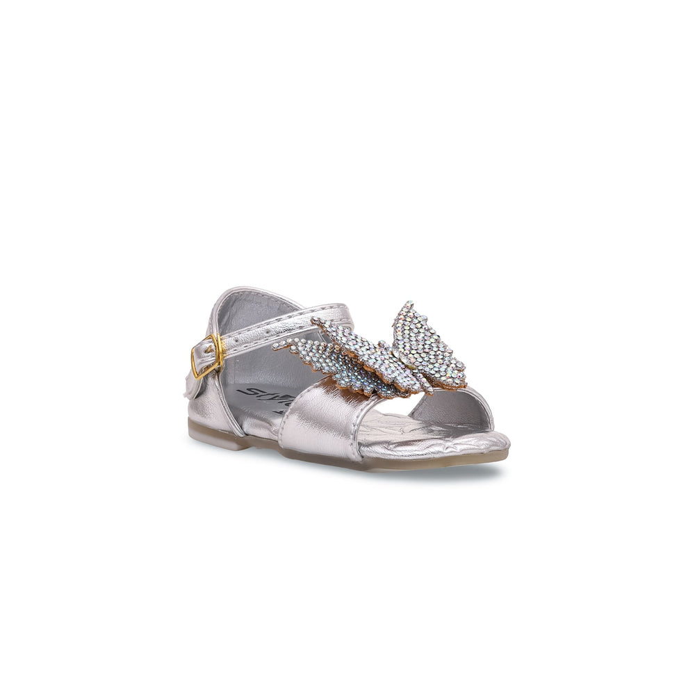 Girls Silver Formal Sandal KD9620