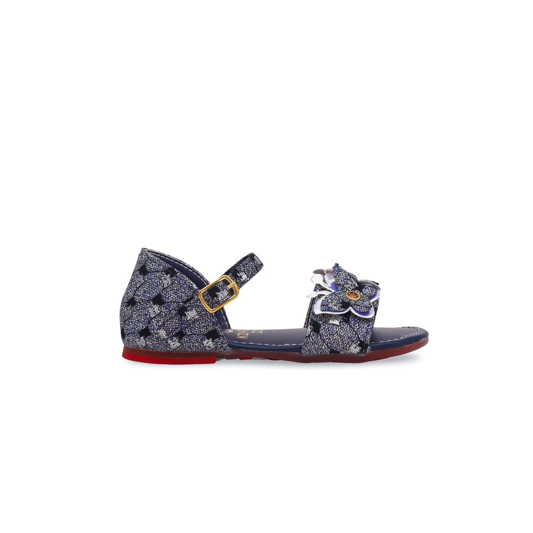 Girls Navy Formal Sandal KD9622