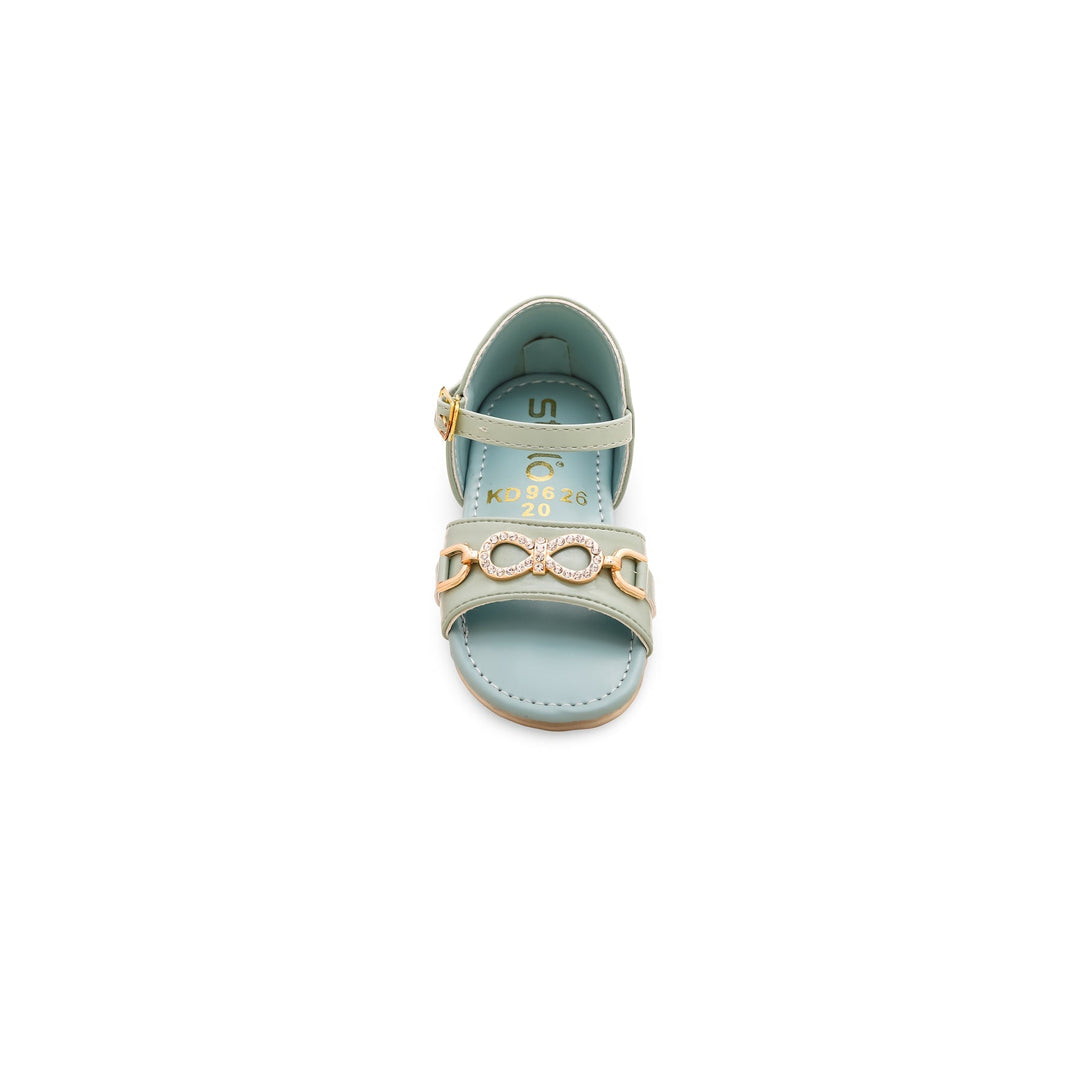 Girls Aqua Green Formal Sandal KD9626