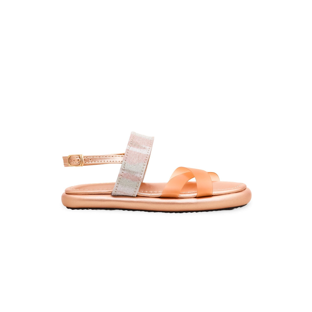 Girls Peach Formal Sandal KD9643