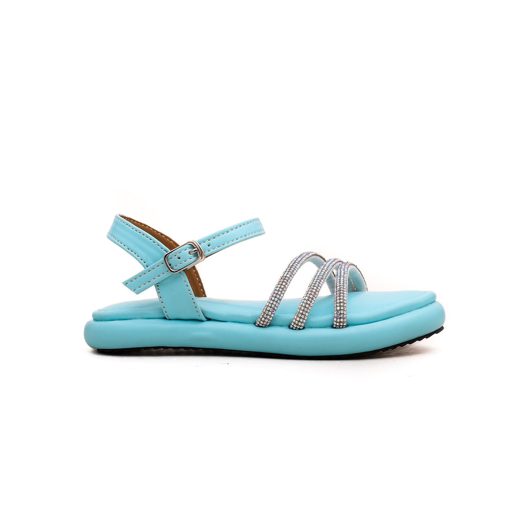 Girls Aqua Green Formal Sandal KD9644