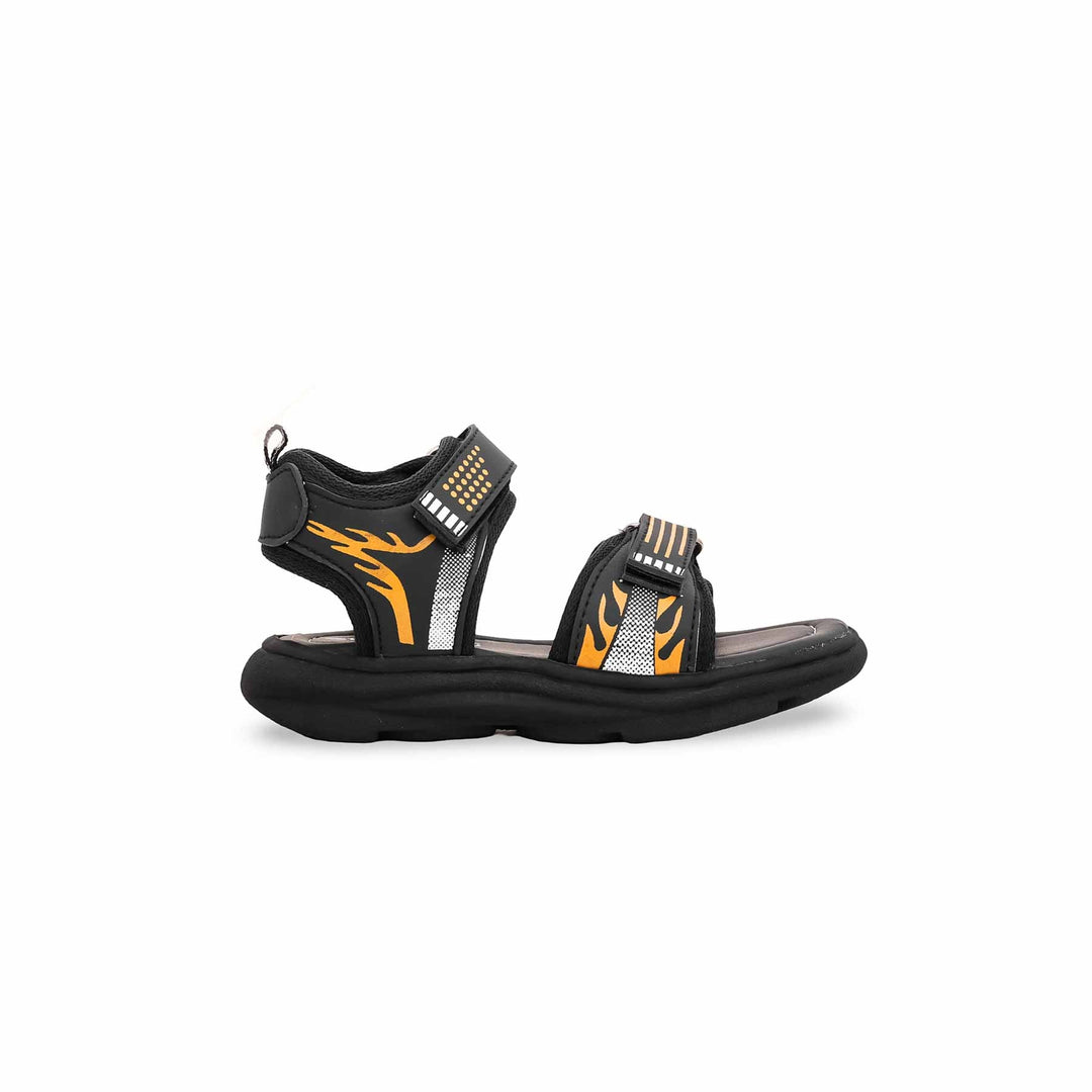 Boys Black Casual Sandal KD9671