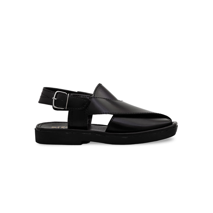 Boys Black Peshawari Chappal KD9725