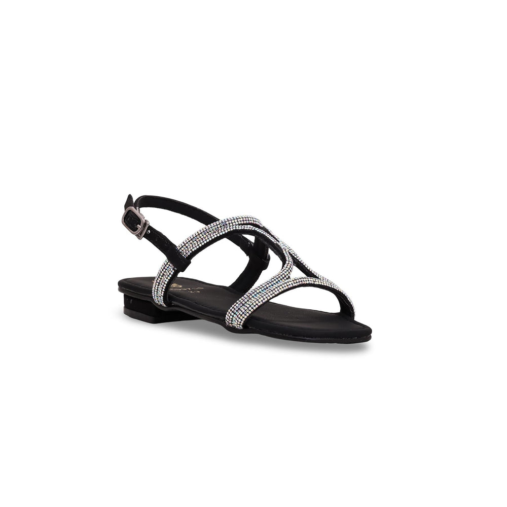 Girls Black Fancy Sandal KD9755