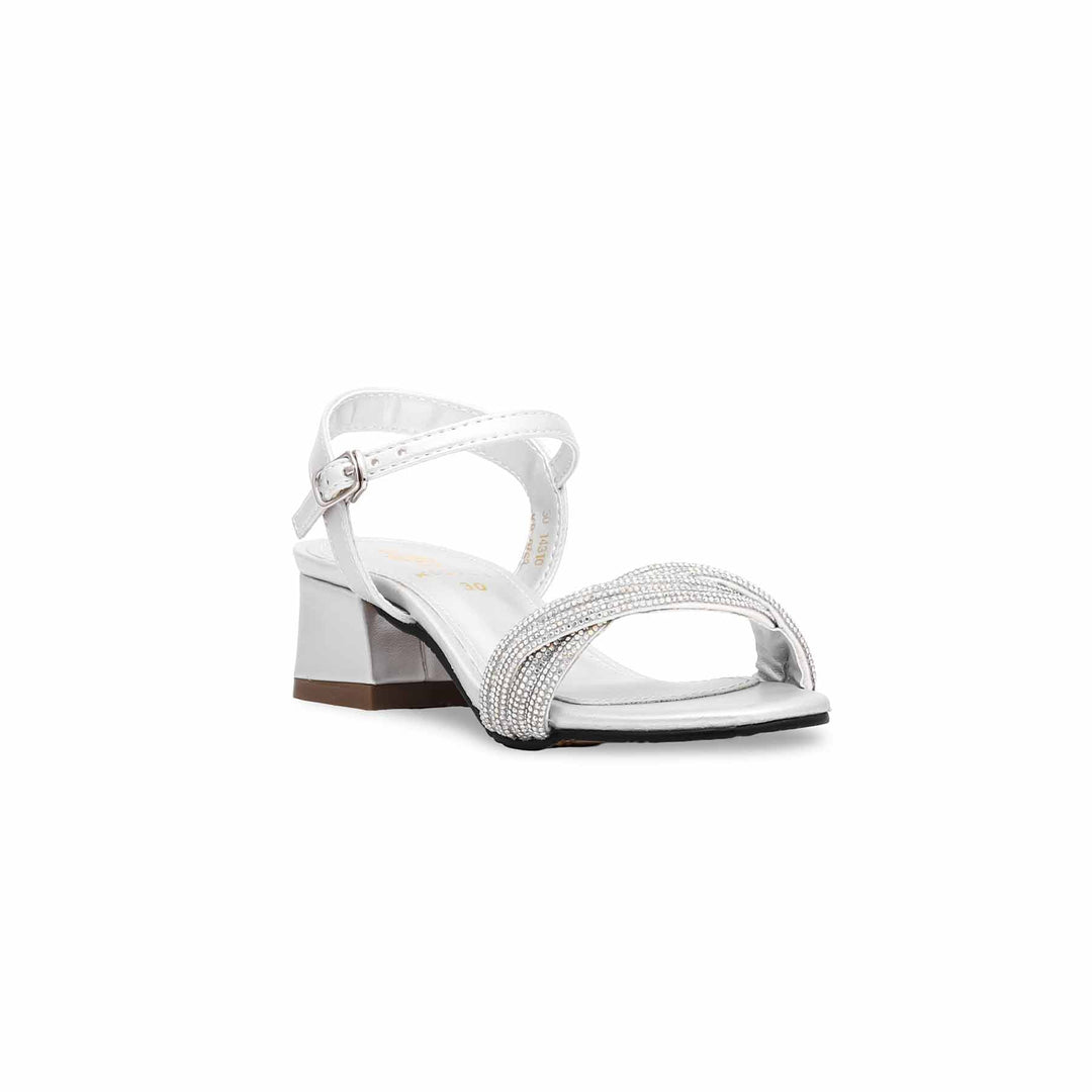 Girls Silver Fancy Sandal KD9763