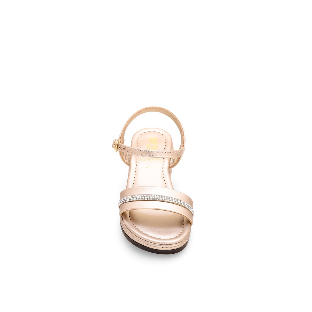 Girls Golden Formal Sandal KD9775