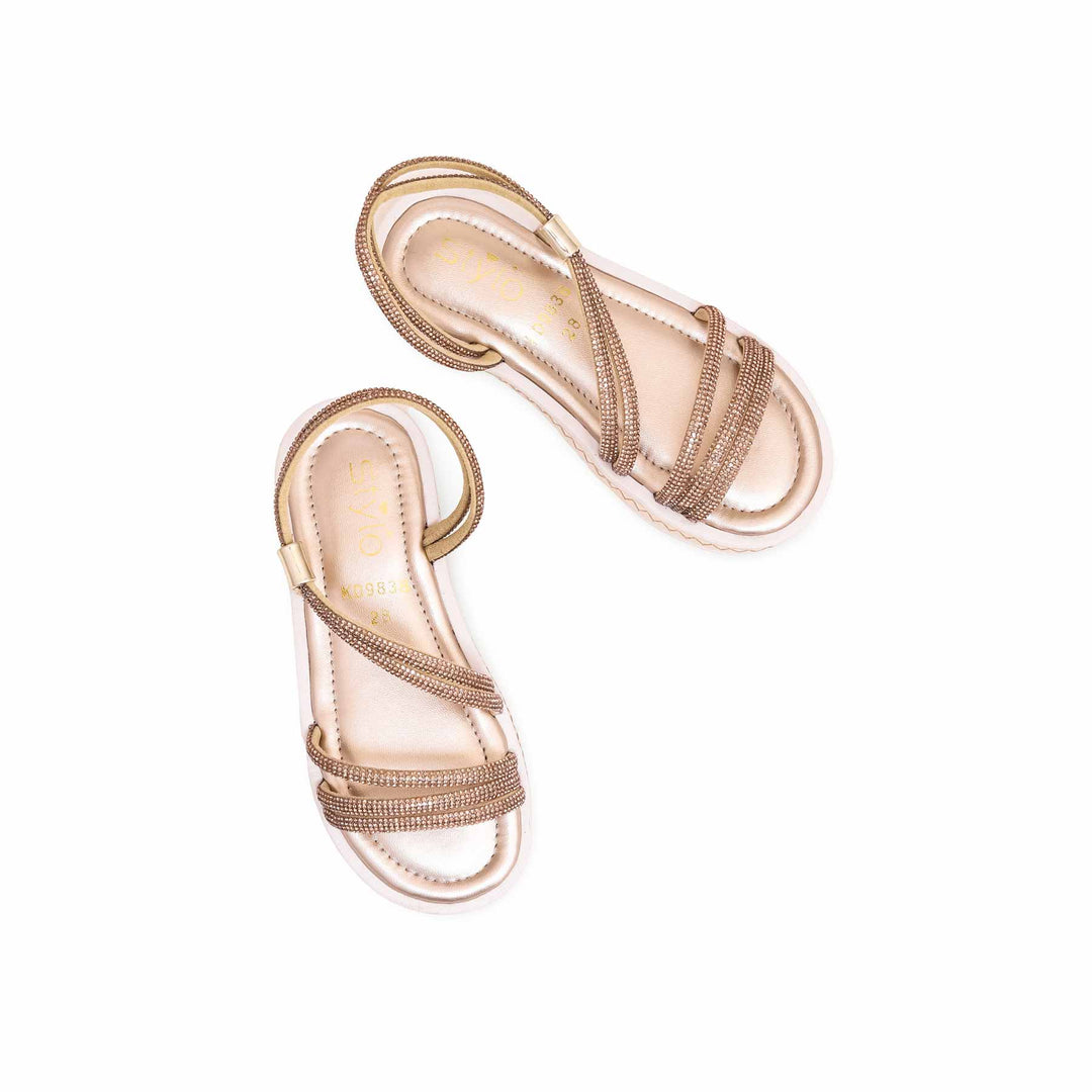 Girls Golden Fancy Sandal KD9838