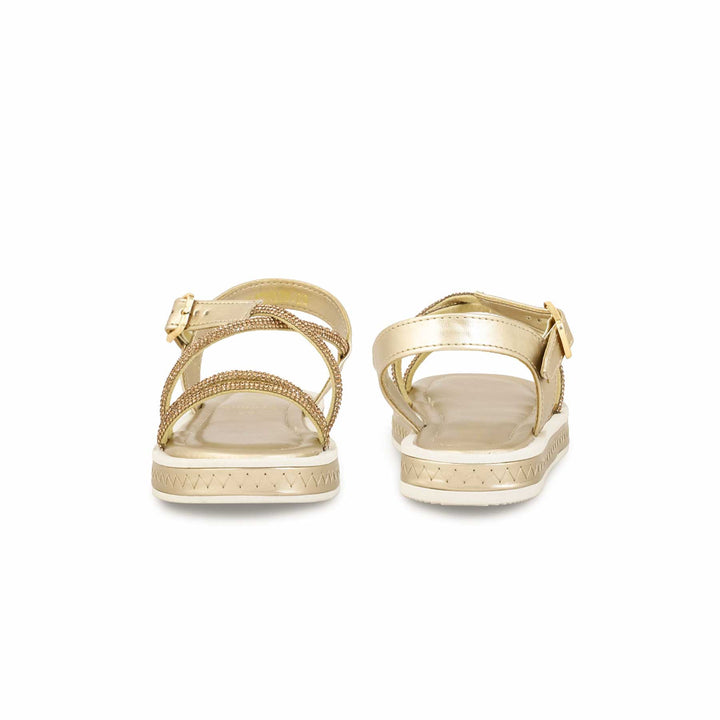 Girls Golden Fancy Sandal KD9839