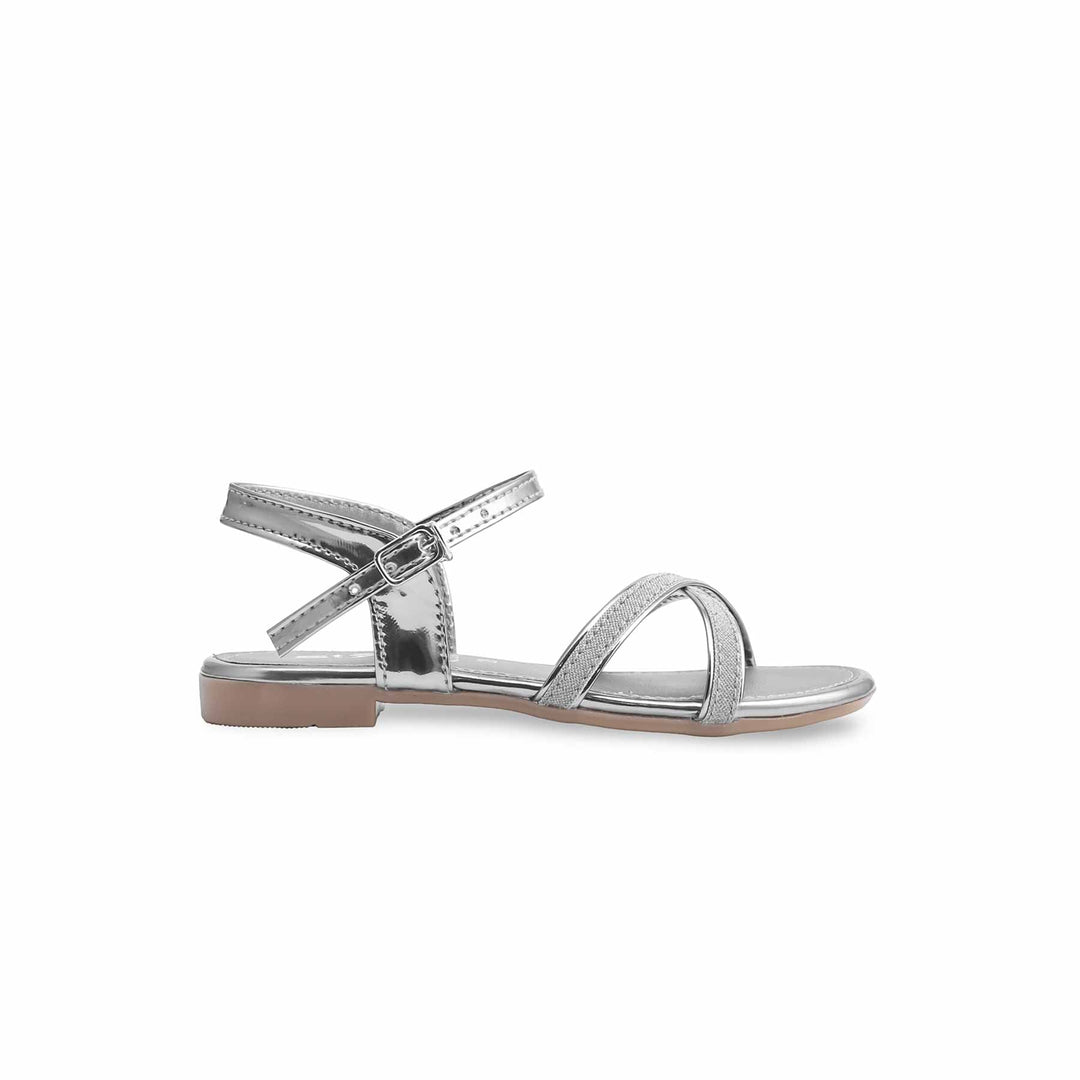 Girls Grey Formal Sandal KD9848