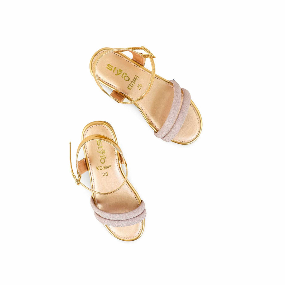 Girls Peach Fancy Sandal KD9849